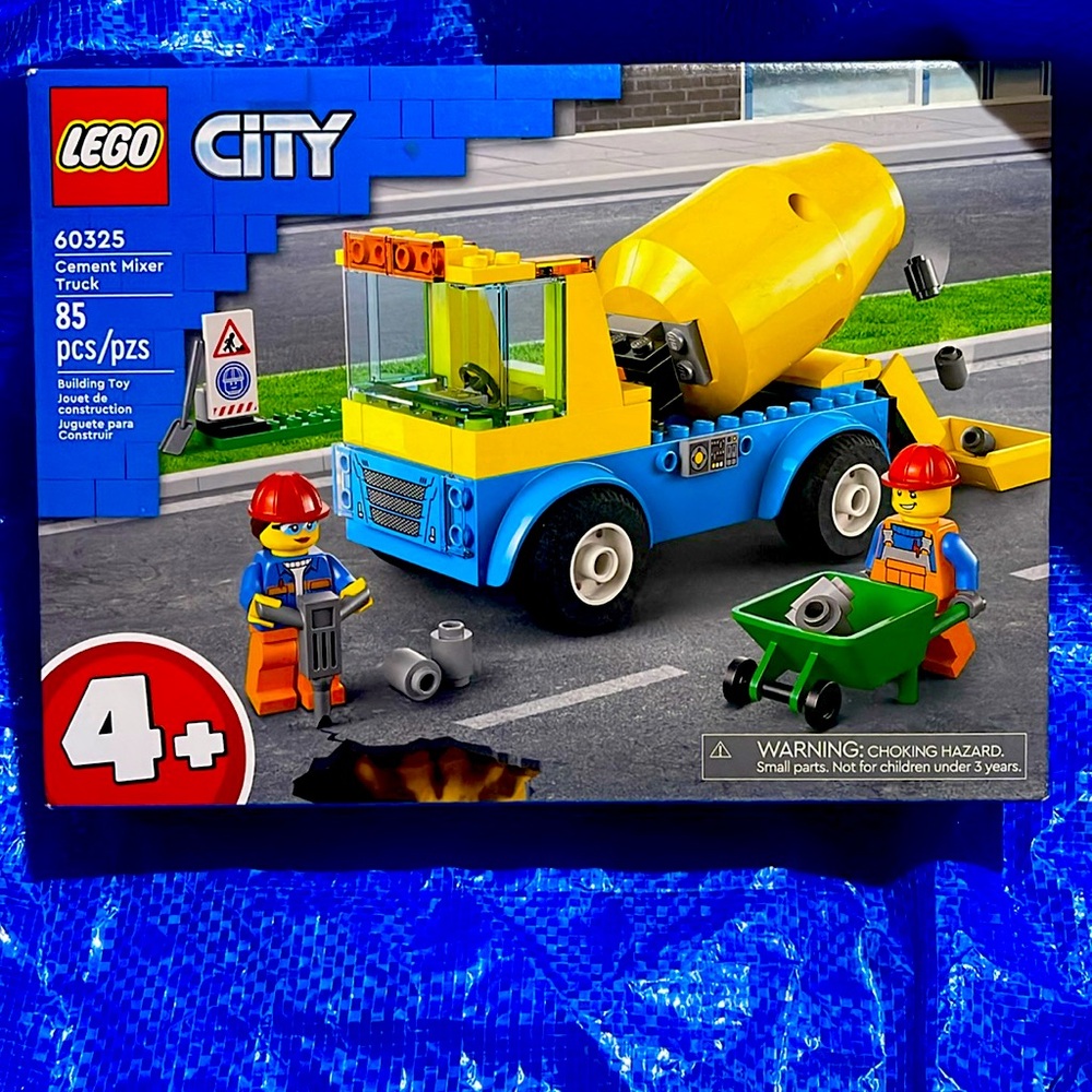LEGO® City Cement Mixer Truck 60325 Building Kit; Construction Vehicle for Kids